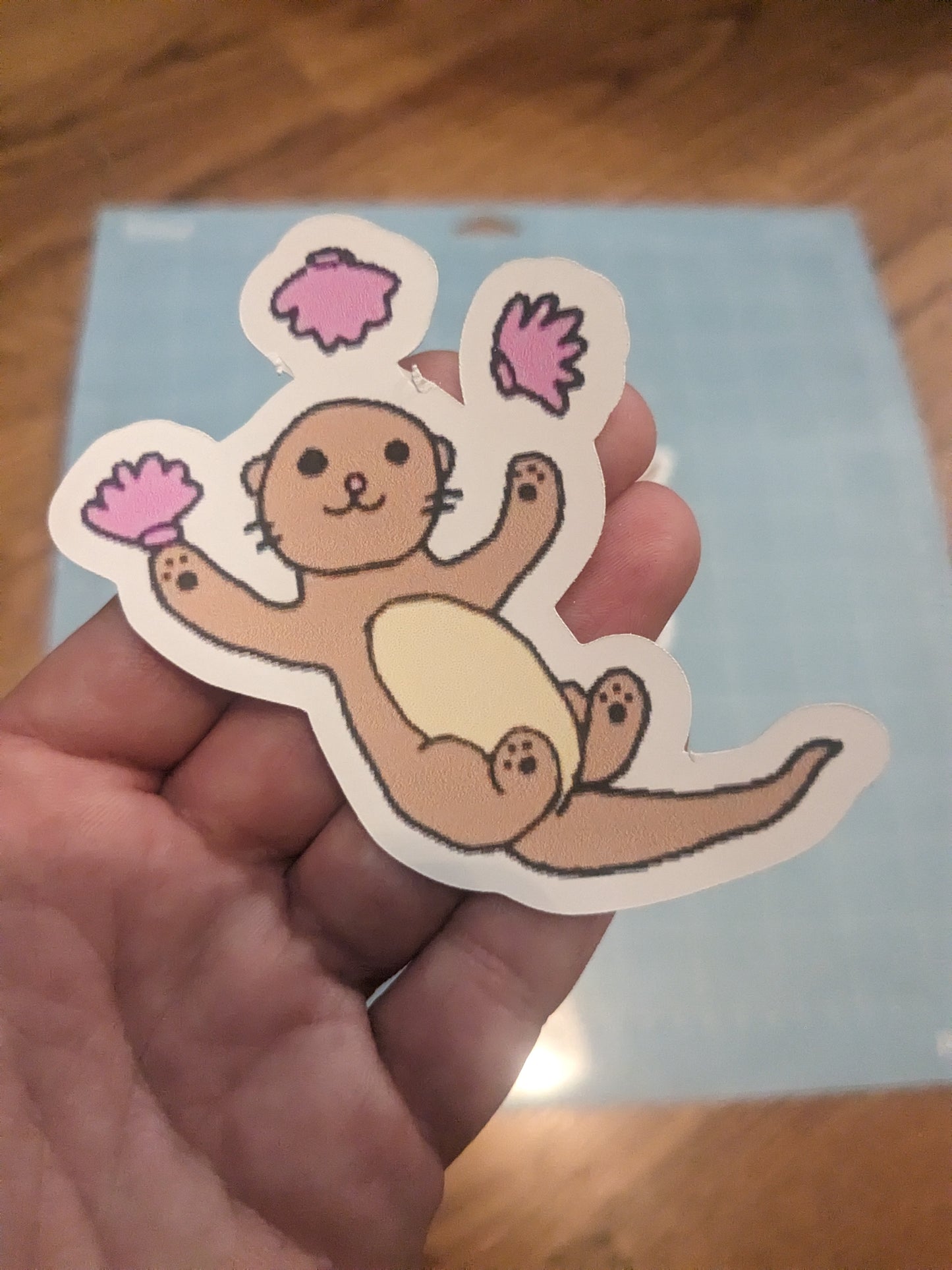 1 Otter Juggling Sea Shells Sticker