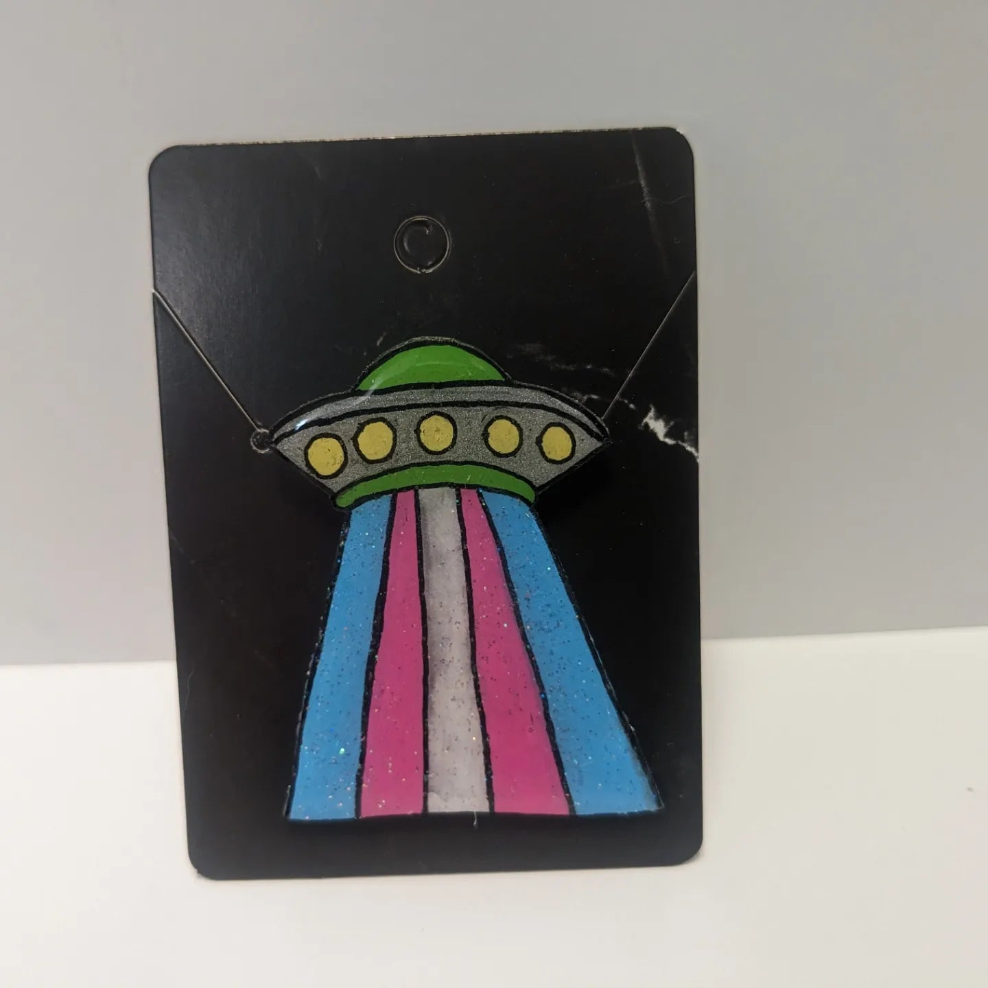 UFO Trans Flag Pin